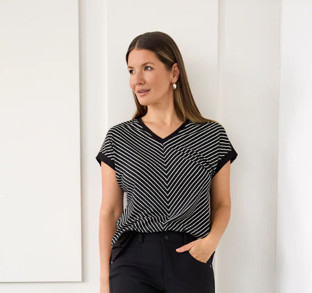 Beddome Diagonal Stripe Top