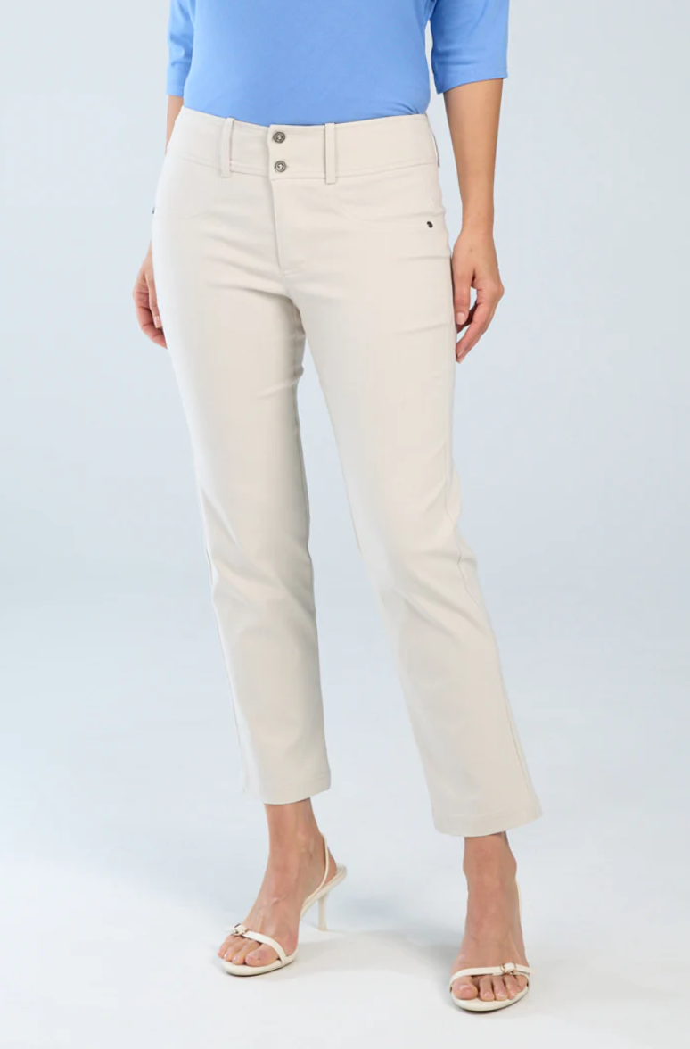 Brenda Beddome Original Crop Straight Leg Pant Off White