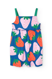 Boboli Strawberry Print Dress