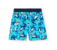 Load image into Gallery viewer, Boboli Shark Print Swim Trunks
