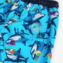 Load image into Gallery viewer, Boboli Shark Print Swim Trunks
