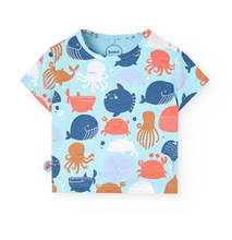 Load image into Gallery viewer, Boboli Ocean Print Baby Tee and Short
