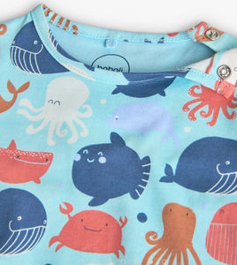 Boboli Ocean Print Baby Tee and Short