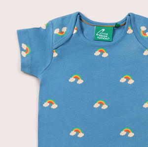 Little Green Radicals Blue Rainbow Onesie