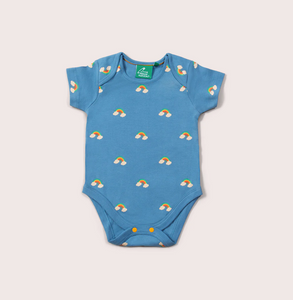 Little Green Radicals Blue Rainbow Onesie