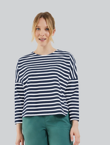 Fig Newport 7/8 Sleeve Breton Top