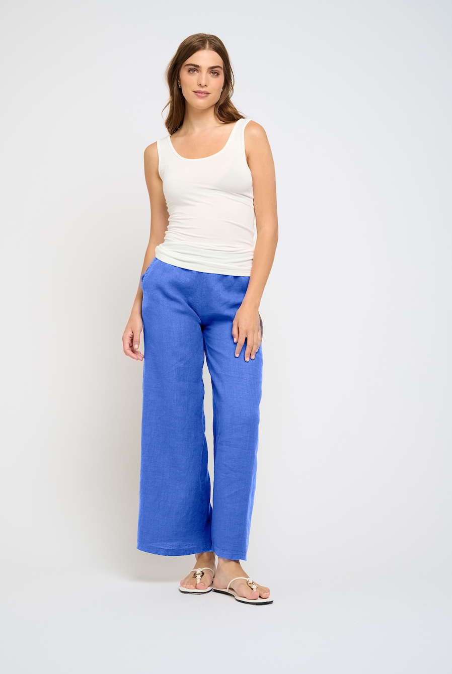 Pistache Hi Waist Linen Pant