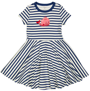 Freds World Pink Whale Stripe Dress