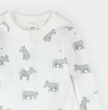 Load image into Gallery viewer, Petit Lem Rhino Print Baby Pyjamas
