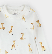 Load image into Gallery viewer, Petit Lem Giraffe Print Baby Pyjamas
