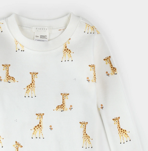 Petit Lem Giraffe Print Baby Pyjamas