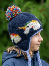 Load image into Gallery viewer, Ambler Kids Creatures Jacquard Knit Hat with Tie
