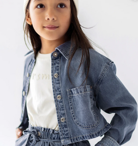 Souris Mini Crop Denim Shirt