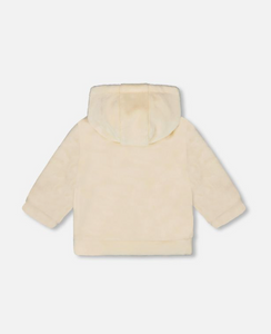 Deux Par Deux Plush Hoodie Bunny Pocket