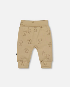 Deux Par Deux Pup Print Onesie and Grow Pant