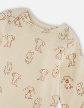 Load image into Gallery viewer, Deux Par Deux Pup Print Onesie and Grow Pant
