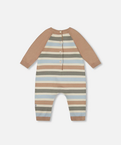 Deux Par Deux Stripe Sweater Knit Playsuit