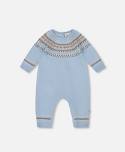 Load image into Gallery viewer, Deux Par Deux Fairisle Jacquard Playsuit
