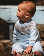 Load image into Gallery viewer, Deux Par Deux Fairisle Jacquard Playsuit
