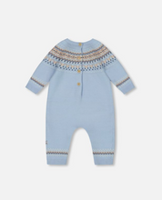 Load image into Gallery viewer, Deux Par Deux Fairisle Jacquard Playsuit
