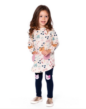 Load image into Gallery viewer, Deux Par Deux Pink Cat Leggings Navy
