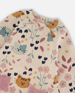 Deux Par Deux Cat Print Dress
