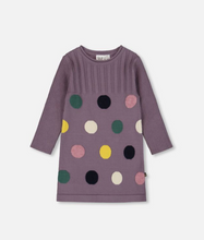 Load image into Gallery viewer, Deux Par Deux Dot Print Sweater Knit Dress
