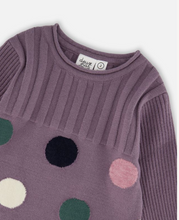 Load image into Gallery viewer, Deux Par Deux Dot Print Sweater Knit Dress
