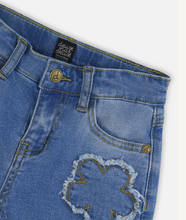 Load image into Gallery viewer, Deux Par Deux Flower Patch Wide Leg Jean
