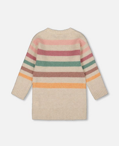 Deux Par Deux Multi Stripe Knit Tunic