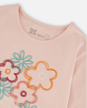 Load image into Gallery viewer, Deux Par Deux Big Flower Tee Light Pink
