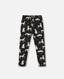 Deux Par Deux Dalmation Print Leggings