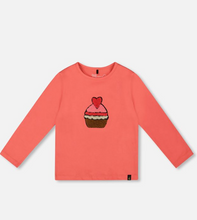 Load image into Gallery viewer, Deux Par Deux Cupcake Tee Coral
