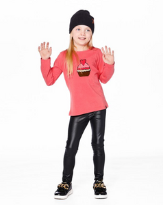 Deux Par Deux Cupcake Tee Coral