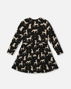 Deux Par Deux Dalmation Print Dress