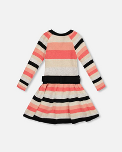 Deux Par Deux Stripe Sweater Knit Dress