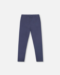 Deux Par Deux Heart Leggings Navy