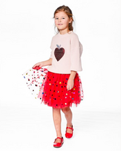 Load image into Gallery viewer, Deux Par Deux Tulle Skirt with Iridescent Heart Confettis
