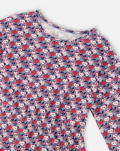 Load image into Gallery viewer, Deux Par Deux Blue Apple Print Dress
