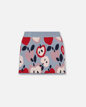 Load image into Gallery viewer, Deux Par Deux Apple Heart Jacquard Knit Skirt

