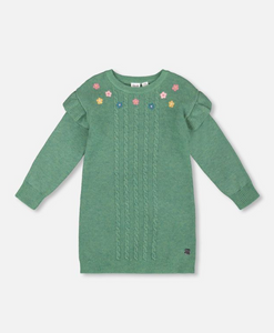 Deux Par Deux Sweater Knit Dress Sage Green