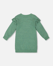 Load image into Gallery viewer, Deux Par Deux Sweater Knit Dress Sage Green
