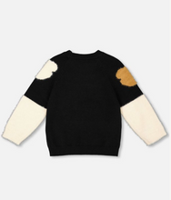Load image into Gallery viewer, Deux Par Deux Sweater with Fuzzy Bears
