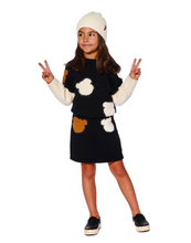 Load image into Gallery viewer, Deux Par Deux Knit Skirt with Fuzzy Bears
