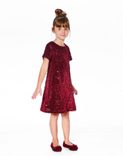 Load image into Gallery viewer, Deux Par Deux Sequin Dress Rumba Red
