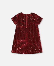 Load image into Gallery viewer, Deux Par Deux Sequin Dress Rumba Red
