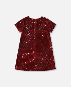 Deux Par Deux Sequin Dress Rumba Red