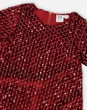 Load image into Gallery viewer, Deux Par Deux Sequin Dress Rumba Red
