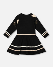 Load image into Gallery viewer, Deux Par Deux Glittery Heart Motif Sweater Dress
