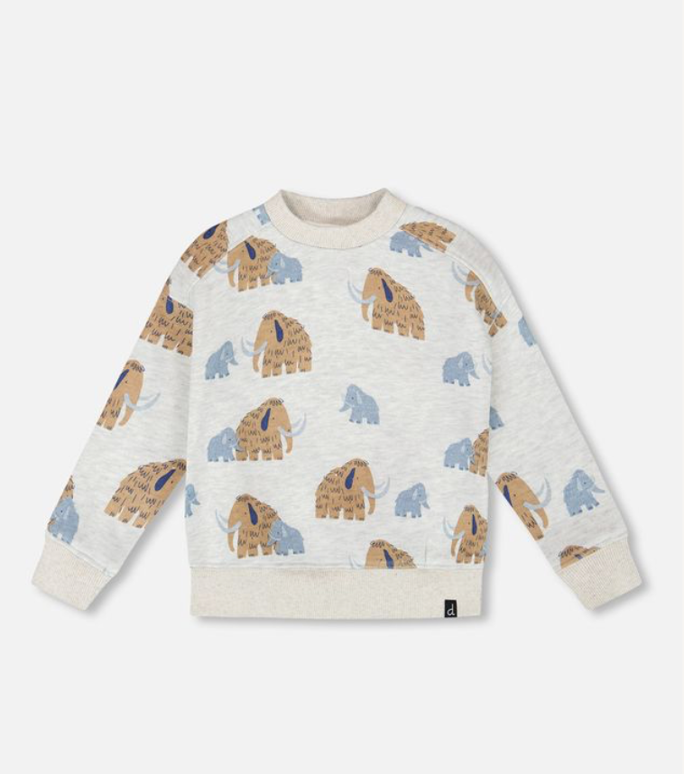 Deux Par Deux Wooly Mammoth Print Sweatshirt